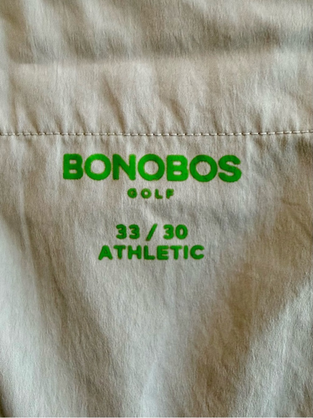 Bonobos Highland Tour Performance Golf Pants 33x30 Athletic Fit - Khaki Sahara - Picture 12 of 14